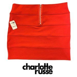 Charlotte Russe Red Bodycon Bandage Mini Skirt NWT